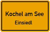Straßenverzeichnis Kochel am See Einsiedl
