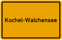 City Sign Kochel-Walchensee