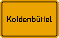 Ortsschild von Gemeinde Koldenbüttel in Schleswig-Holstein