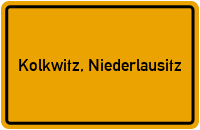 City Sign Kolkwitz, Niederlausitz