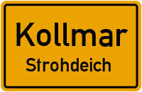Grüne Straße in KollmarStrohdeich
