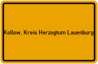 City Sign Kollow, Kreis Herzogtum Lauenburg