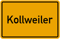 Ortsschild von Gemeinde Kollweiler in Rheinland-Pfalz