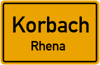 Bachstraße in KorbachRhena