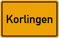 Ortsschild von Gemeinde Korlingen in Rheinland-Pfalz