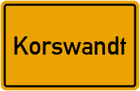Ortsschild von Korswandt in Mecklenburg-Vorpommern