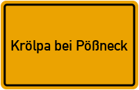 City Sign Krölpa bei Pößneck