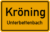 Straßenverzeichnis Kröning Unterbettenbach