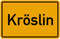 Ortsschild von Kröslin in Mecklenburg-Vorpommern