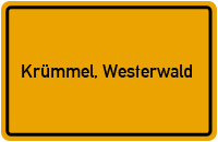 City Sign Krümmel, Westerwald