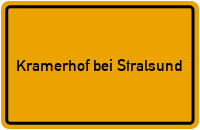 City Sign Kramerhof bei Stralsund
