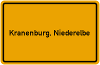 Ortsschild von Gemeinde Kranenburg, Niederelbe in Niedersachsen