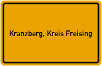 City Sign Kranzberg, Kreis Freising