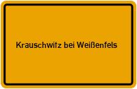City Sign Krauschwitz bei Weißenfels