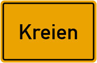 Ortsschild von Kreien in Mecklenburg-Vorpommern
