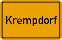Ortsschild von Gemeinde Krempdorf in Schleswig-Holstein