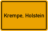 City Sign Krempe, Holstein