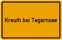 Ortsschild Kreuth bei Tegernsee