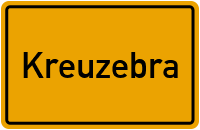 Ortsschild von Gemeinde Kreuzebra in Thüringen