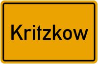 Ortsschild Kritzkow