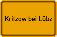 City Sign Kritzow bei Lübz