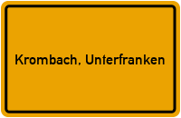 City Sign Krombach, Unterfranken