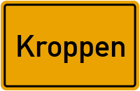 Ortsschild von Gemeinde Kroppen in Brandenburg