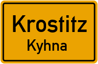 Bahnhofstraße in KrostitzKyhna