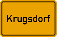 Ortsschild von Krugsdorf in Mecklenburg-Vorpommern