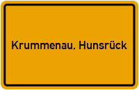 City Sign Krummenau, Hunsrück