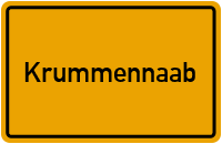 Ortsschild von Gemeinde Krummennaab in Bayern