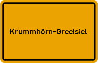 Ortsschild Krummhörn-Greetsiel