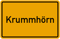 Ortsschild von Gemeinde Krummhörn in Niedersachsen