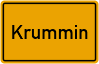 Ortsschild von Krummin in Mecklenburg-Vorpommern