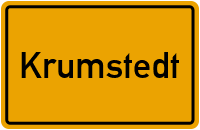 Ortsschild von Gemeinde Krumstedt in Schleswig-Holstein