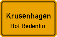 Redentiner Landstraße in KrusenhagenHof Redentin