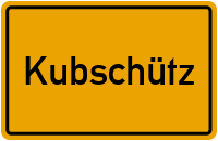 Ortsschild von Gemeinde Kubschütz in Sachsen
