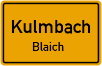 Straßenverzeichnis Kulmbach Blaich