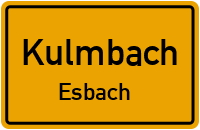 Straßenverzeichnis Kulmbach Esbach