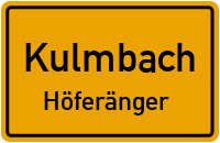 Straßenverzeichnis Kulmbach Höferänger
