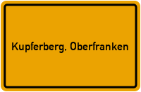 City Sign Kupferberg, Oberfranken