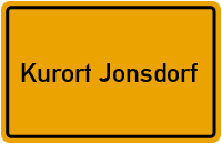 Ortsschild Kurort Jonsdorf