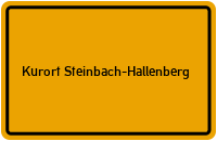 Ortsschild Kurort Steinbach-Hallenberg
