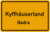 Badraer Hauptstraße in KyffhäuserlandBadra
