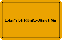 City Sign Löbnitz bei Ribnitz-Damgarten