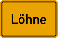 Ortsschild von Stadt Löhne in Nordrhein-Westfalen