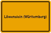 City Sign Löwenstein (Württemberg)