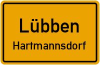 Hartmannsdorfer Landstraße in LübbenHartmannsdorf