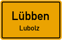 Lubolzer Bahnhofstraße in LübbenLubolz