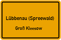 Klessower Ehm-Welk Straße in Lübbenau (Spreewald)Groß Kleesow